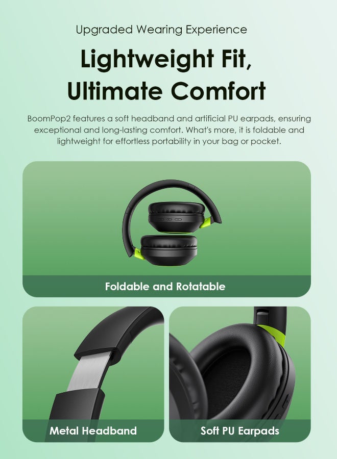 Oraimo BoomPop 2 ENC Over-Ear Wireless Headphones Black