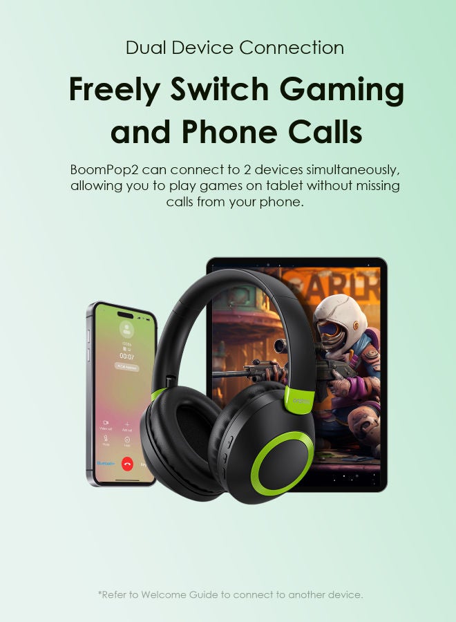 Oraimo BoomPop 2 ENC Over-Ear Wireless Headphones Black
