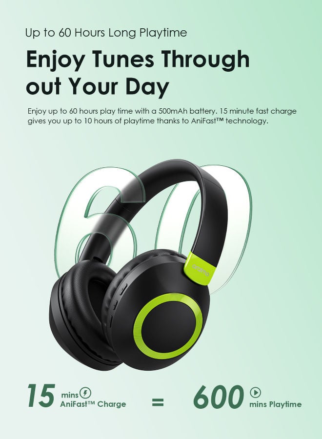 Oraimo BoomPop 2 ENC Over-Ear Wireless Headphones Black