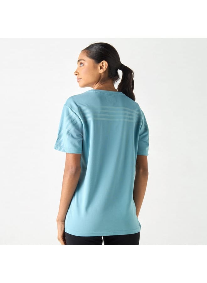 Kappa Logo Print T-Shirt with Short Sleeves