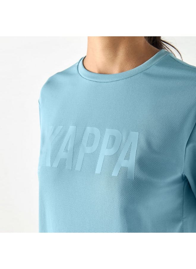 Kappa Logo Print T-Shirt with Short Sleeves
