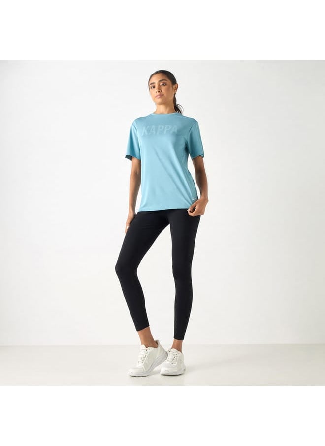 Kappa Logo Print T-Shirt with Short Sleeves