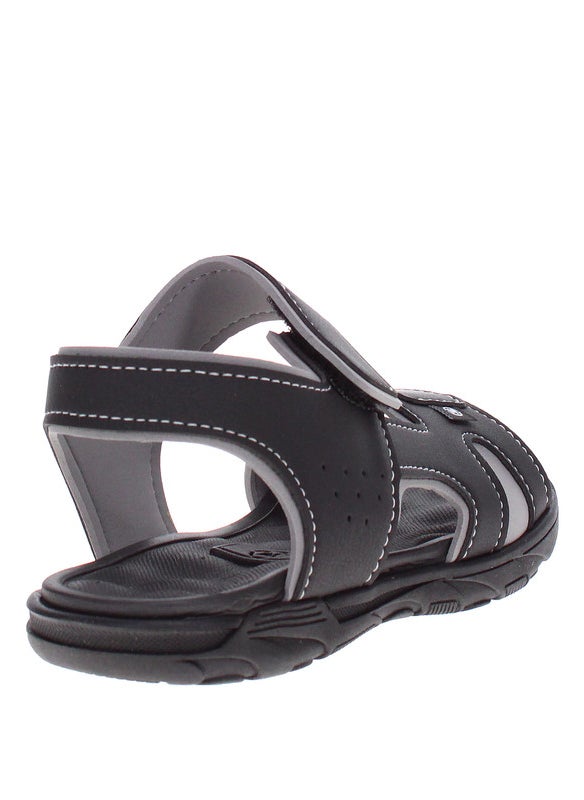 Molekinho Pre Teen Boys Sandals With Back Strap Black | Made In Brazil