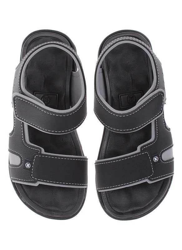 Molekinho Pre Teen Boys Sandals With Back Strap Black | Made In Brazil