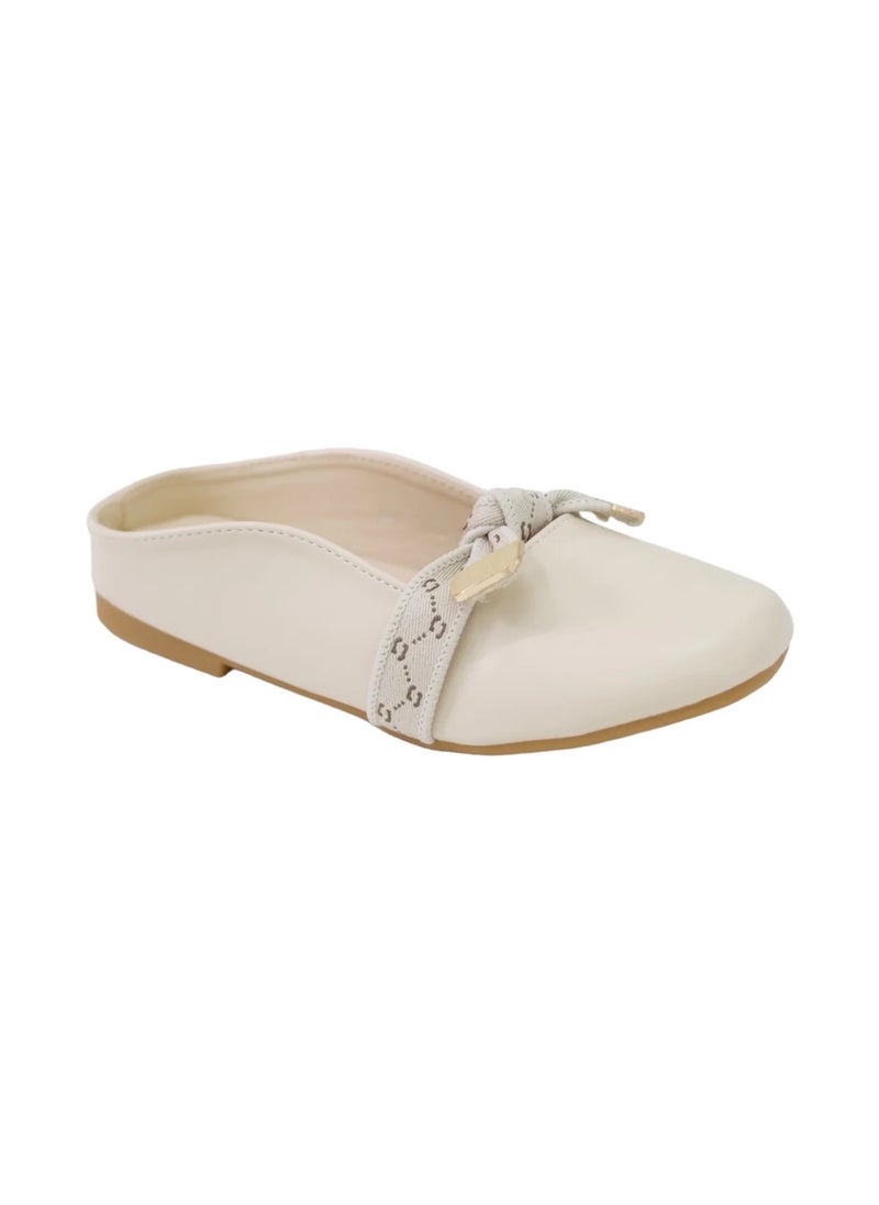 NOVA GIRLS SLIDE WITH BOW BEIGE