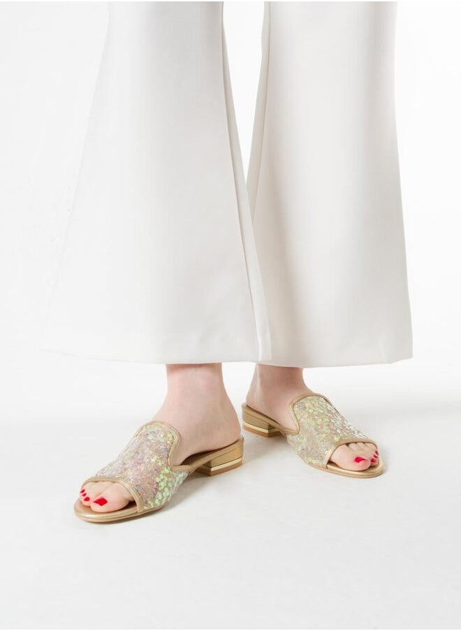 One Strap Mid Heel Sandals