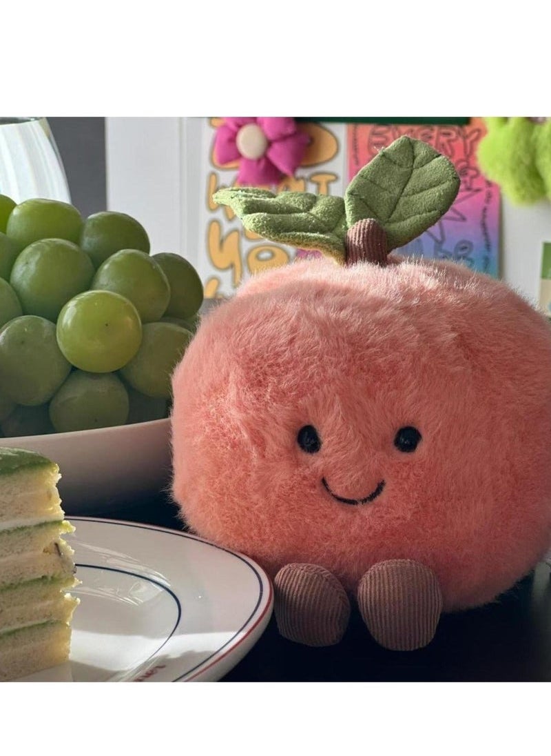 Jellycat Fun Peach Plush Toy - Soft Watermelon Stuffed Doll, Cute Birthday Gift for Kids and Adults