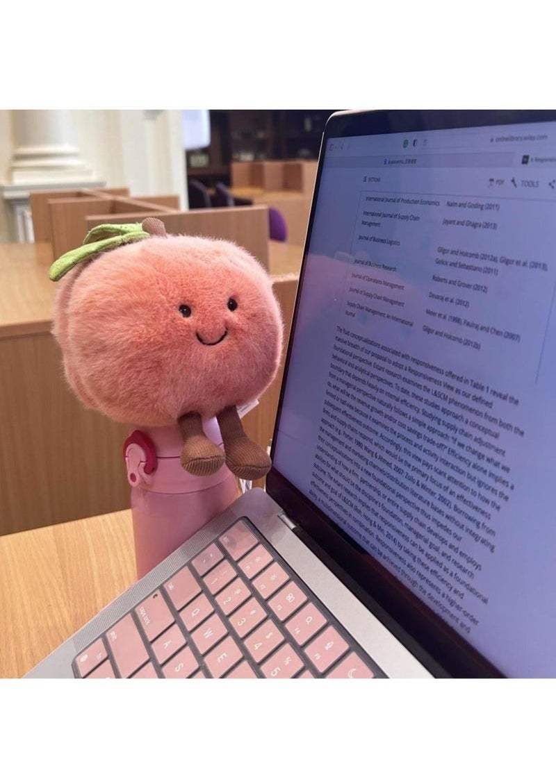 Jellycat Fun Peach Plush Toy - Soft Watermelon Stuffed Doll, Cute Birthday Gift for Kids and Adults