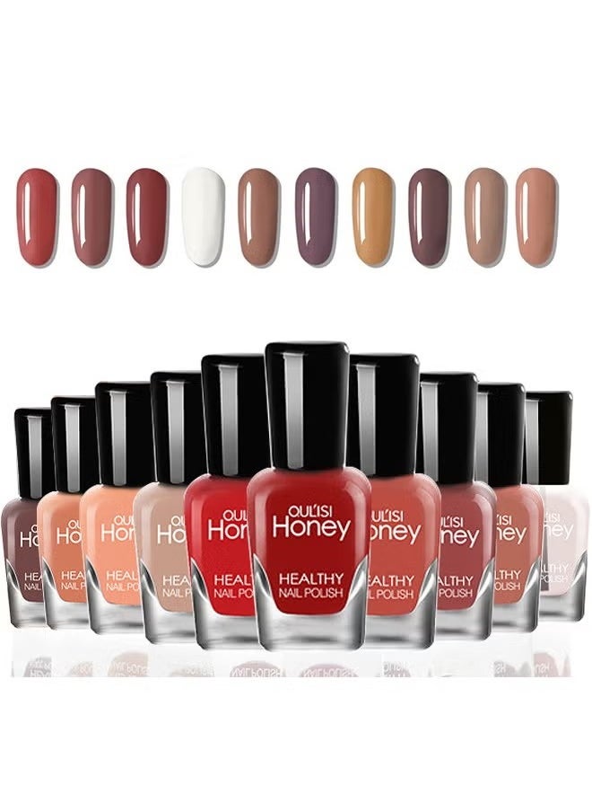 10 PCS Easy Peel Off Nail Polish Set, Non-Toxic Water Based Quick Dry Nail Polish Set Organic And All-Natural Nail Polish For Women And Girls