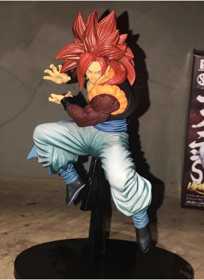 Dragon Ball Super Saiyan 4 Vegito Action Figure Decorative Resin Sculpture Home Decor Statue, Art Figurine Home Ornament Decoration for Office, Living Room, Bedroom, Book Shelf, TV Cabinet, Desktop
