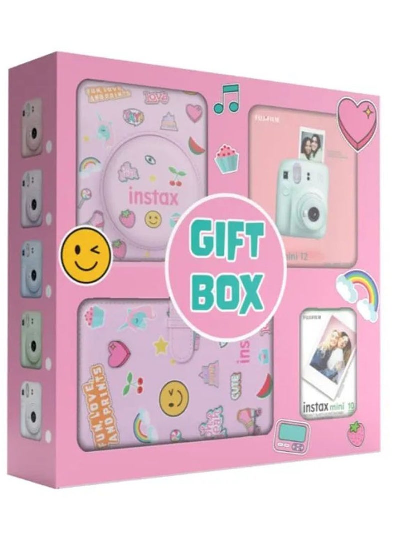 Instax Camera Mini 12 Mint Green With Gift Box Album
