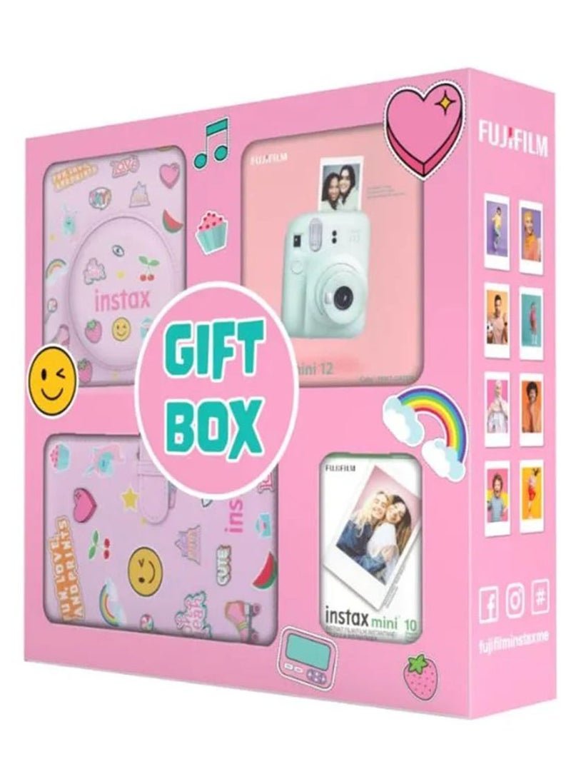 Instax Camera Mini 12 Mint Green With Gift Box Album