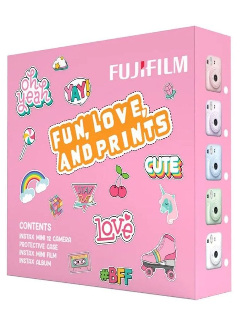Instax Camera Mini 12 Clay White With Gift Box Album