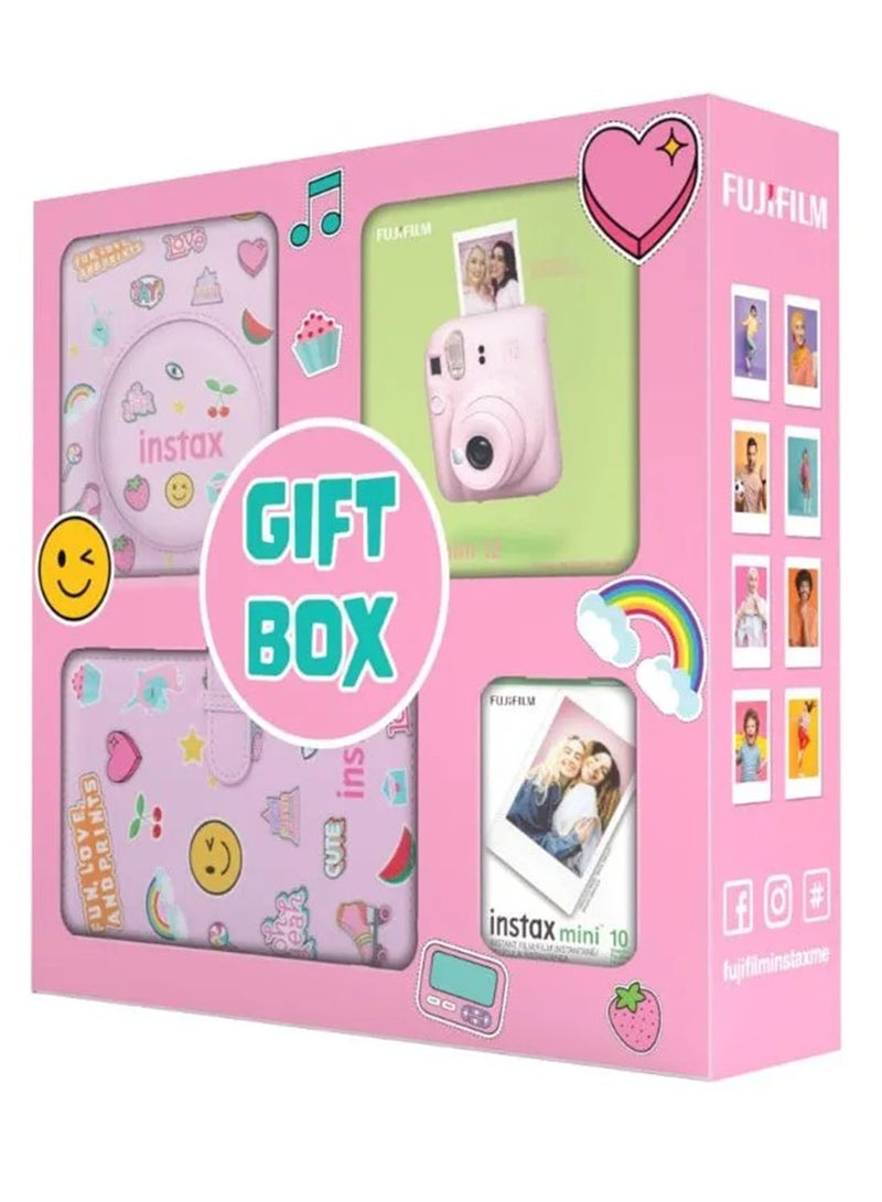 Instax Camera Mini 12 Blossom Pink With Gift Box Album