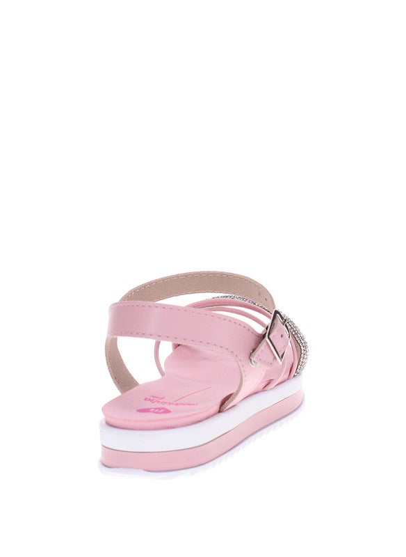 Molekinha Pre Teen Girls Sandals With Back Strap Pink | Made In Brazil