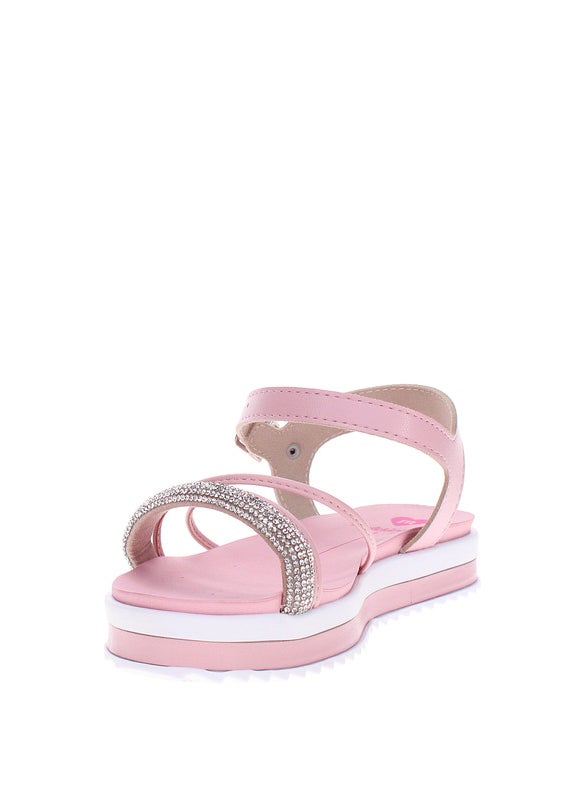 Molekinha Pre Teen Girls Sandals With Back Strap Pink | Made In Brazil
