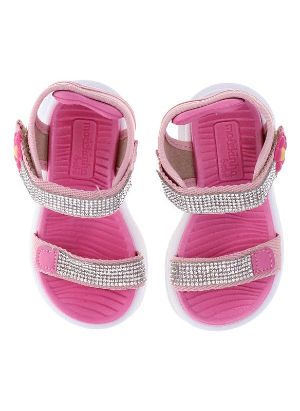 Molekinha Infant Girls Sandals With Back Strap Pink | Made In Brazil