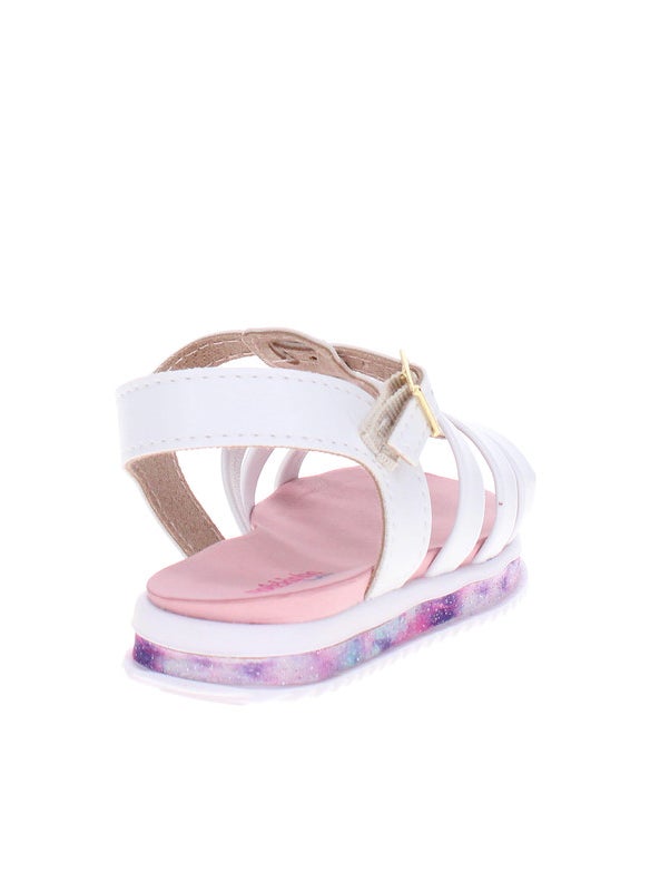 Molekinha Infant Girls Sandals With Back Strap White | Made In Brazil