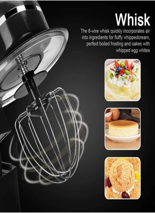 1500W Stand Mixer 5L Electric Kneading Machine Food Mixer with Beater Dough Hook And Wire Whip Eggbeater for Home Use 6 Speed Adjustment