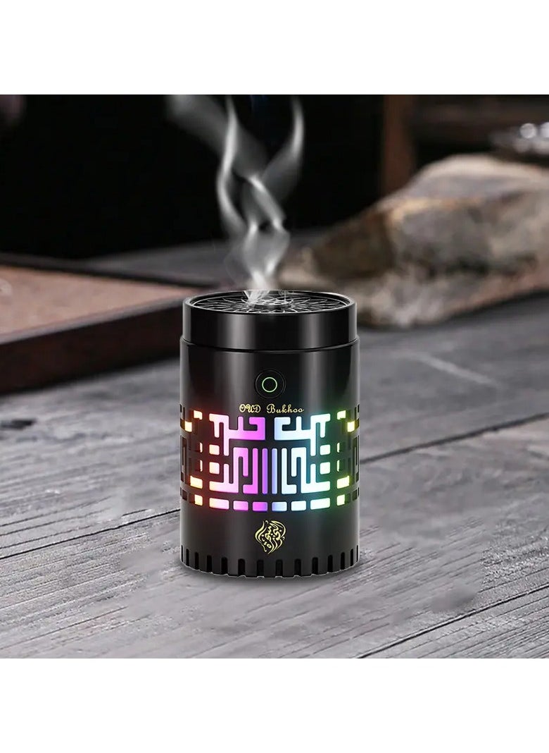 Bukhoor Burner, Electric Oud Incense, Aroma Diffuser with long lasting battery, Usb Rechargeable, Great gift for Home, Car, Desert Camping & Travel.