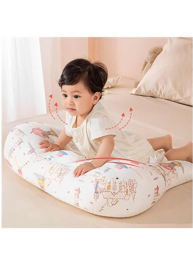 Beauenty Baby Pillow,Ramp Breathable Pillow Baby Anti-Spitting Raise Head Pillow,Multifunctional Nursing Pillow for Breastfeeding,Soft Cotton Pillow With Washable Cover