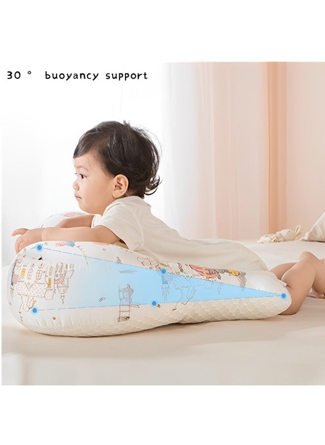 Beauenty Baby Pillow,Ramp Breathable Pillow Baby Anti-Spitting Raise Head Pillow,Multifunctional Nursing Pillow for Breastfeeding,Soft Cotton Pillow With Washable Cover