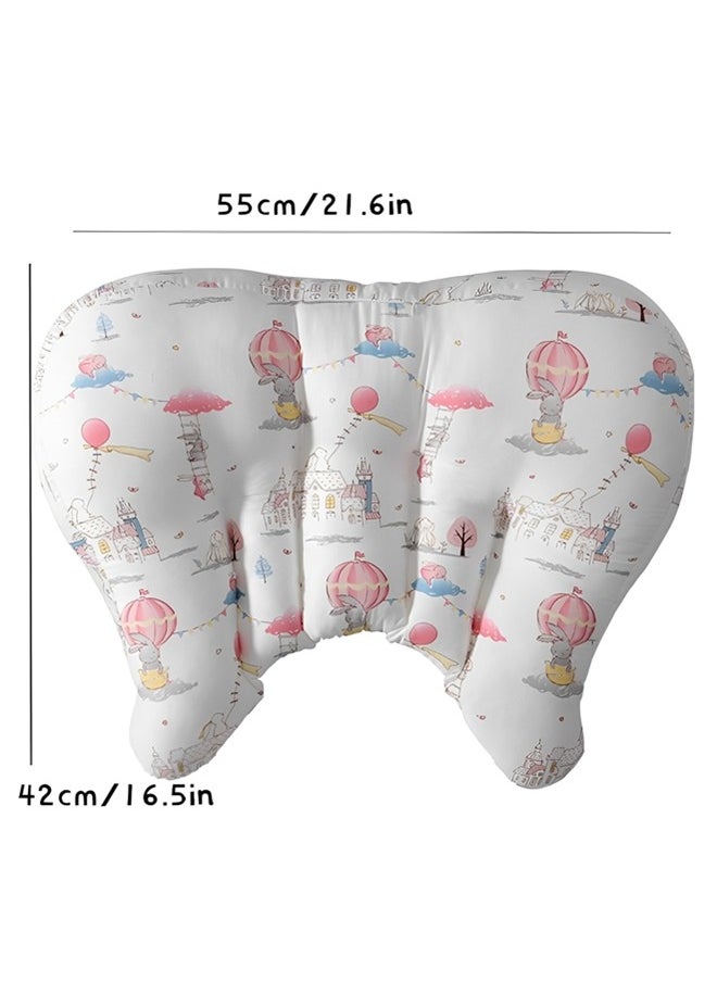 Beauenty Baby Pillow,Ramp Breathable Pillow Baby Anti-Spitting Raise Head Pillow,Multifunctional Nursing Pillow for Breastfeeding,Soft Cotton Pillow With Washable Cover