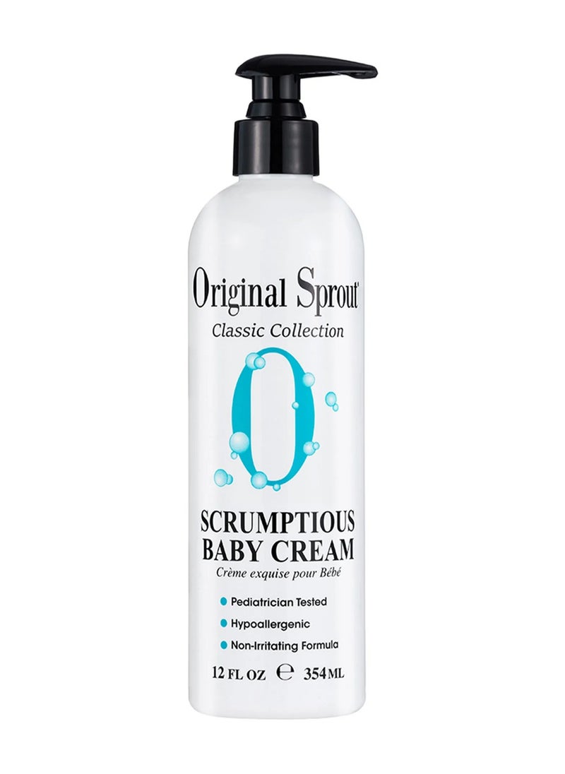 Original Sprout Scrumptious Baby Cream - Velvet Smooth Moisturizer, Zinc & Calendula, Vegan, for All Skin Types, 354 mL