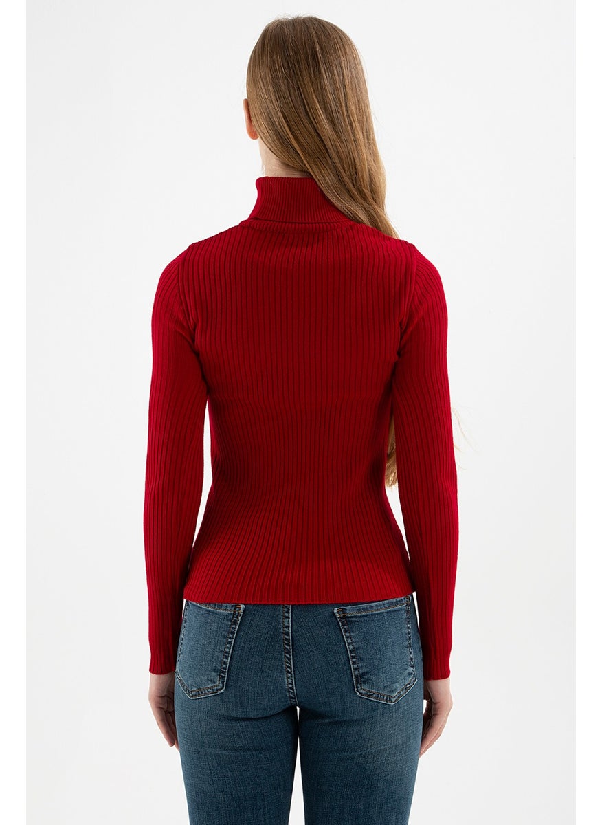 Ribbed Turtleneck Sweater Women's Sweater 23K0288K1