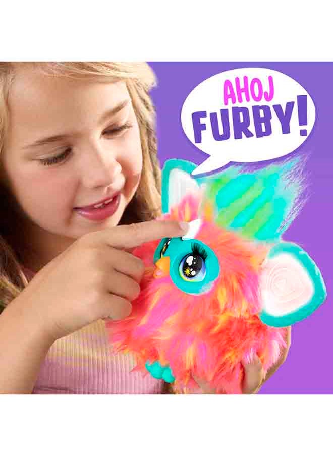 Furby Coral, 15 Fashion Accessories, Interactive Plush Toys for 6 Year Old Girls & Boys & Up, Voice Activated Animatronic