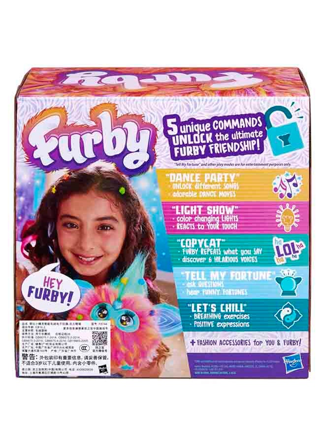 Furby Coral, 15 Fashion Accessories, Interactive Plush Toys for 6 Year Old Girls & Boys & Up, Voice Activated Animatronic