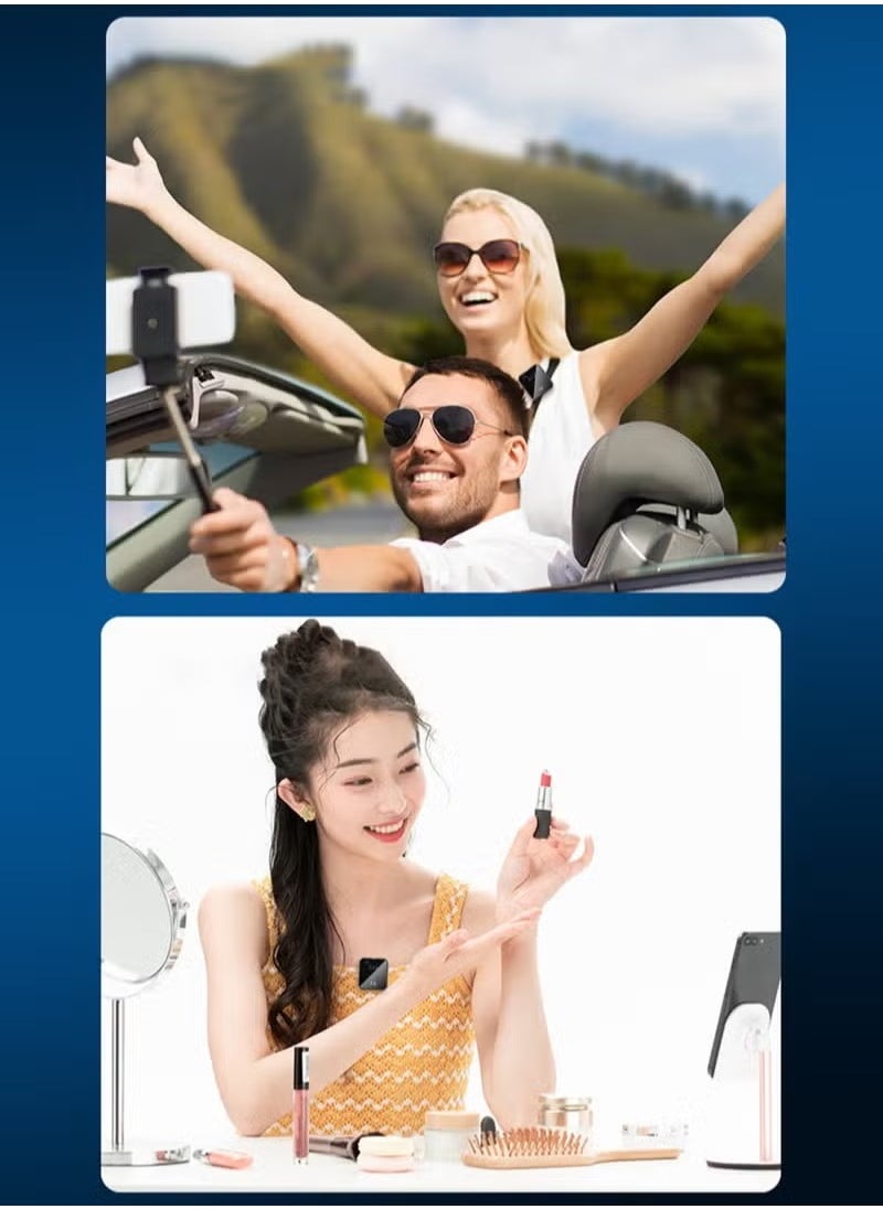 Wireless Lavalier Microphone Douyin Live Broadcast Mobile Video Recording 2.4G Noise Reduction Mini Microphone Live Video Recording Vlog Interview Online Classroom