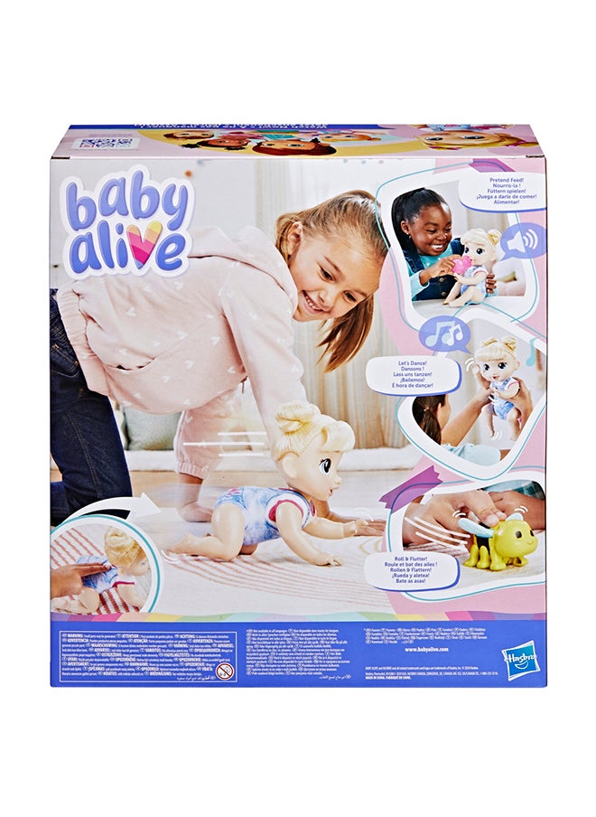 Crawl 'n Play Harper Hugs Electronic Crawling Baby Doll Set, 10.75 Inches