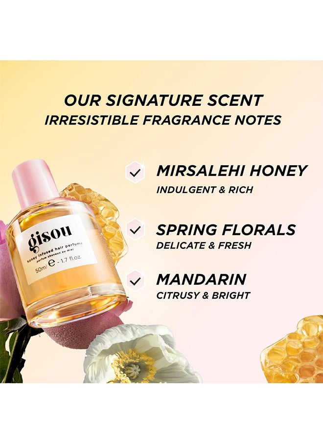 Honey Infused Hair Perfume 50ML, Enriched Delicate Hair Oil, Nourishing And Hydrating Hair Shine Spray, 1.7oz