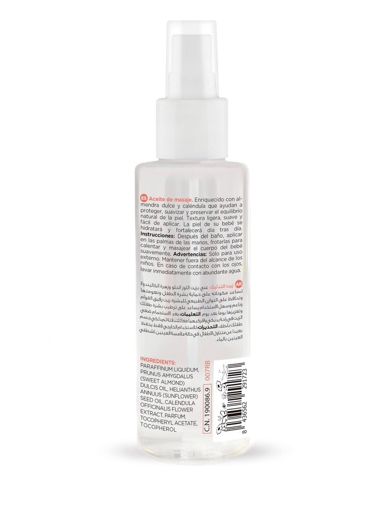 Mom & Baby Oil with Calendula & Sweet Almond for Newborns & babies with Sensitive skin 100ml