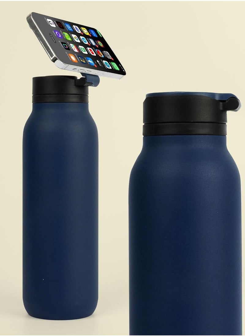Botella Insulated Stainless Steel Water Bottle Sleek - Leakproof, Keeps Drinks Hot & Cold, Ideal for Work, Gym, Travel 650ml, Blue