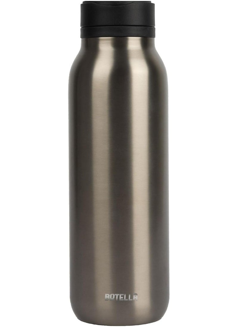 Botella Insulated Water Bottle Pro - Leakproof Stainless Steel, Sports & Travel, 900ml, Gunblack