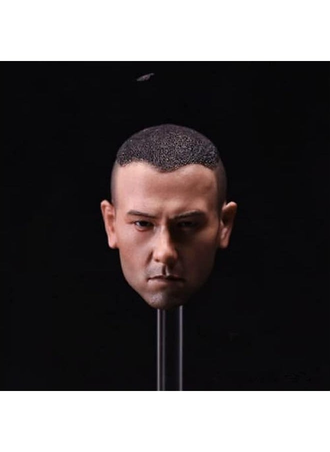 1/6 Scale Male Head Sculpt, Asian Men Head Carved for 12'' Soldier Action Figure Body Doll Collection (C)
