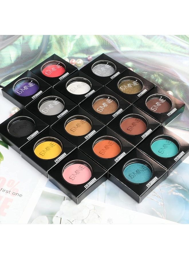 ISMINE Single Eyeshadow Powder Palette Matte Coffee, High Pigment, Longwear Single Brown Eye Makeup for Day & Night (#04)