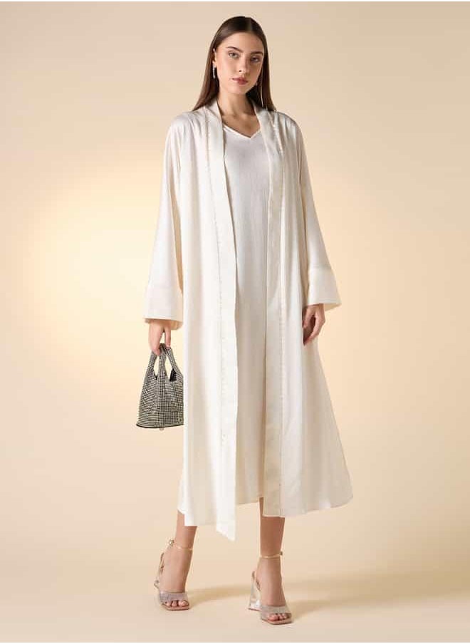 Iconic Textured Sleeveless Dress with Shrug