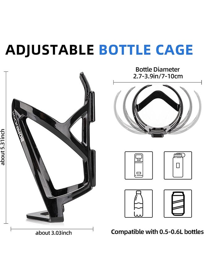 Bike Water Bottle Holder Ultra-Light Bicycle Bottle Cages With Screws Tool, Universal Bike Cup Holder For Road Mtb Mountain Bikes Cycling Accessories（2 Pack）