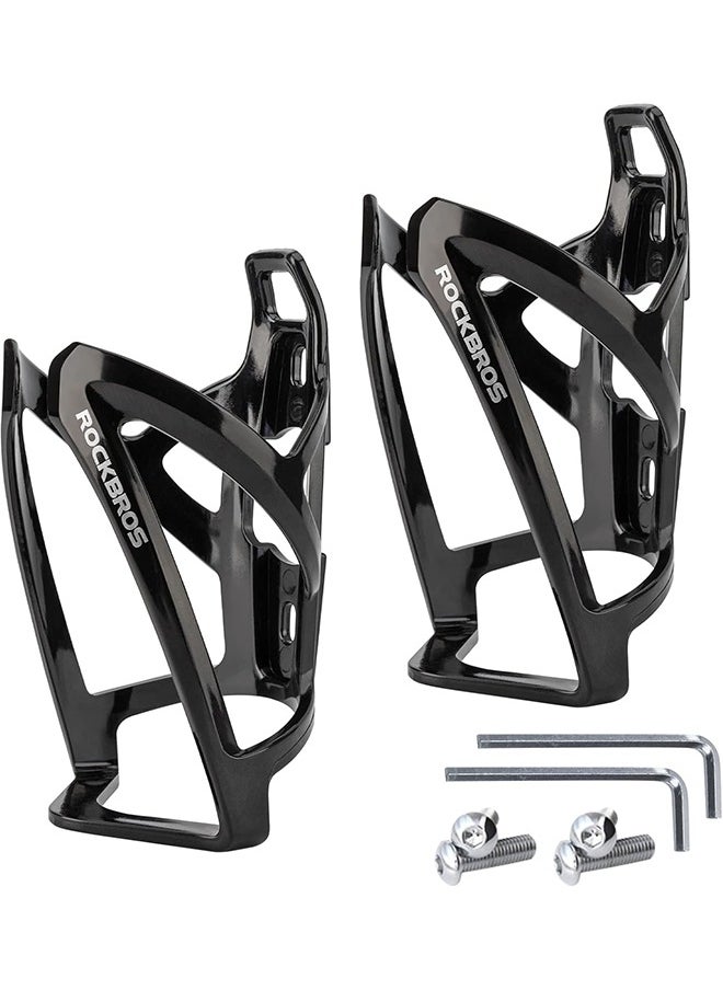 Bike Water Bottle Holder Ultra-Light Bicycle Bottle Cages With Screws Tool, Universal Bike Cup Holder For Road Mtb Mountain Bikes Cycling Accessories（2 Pack）