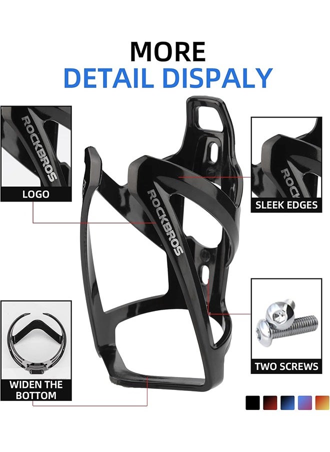 Bike Water Bottle Holder Ultra-Light Bicycle Bottle Cages With Screws Tool, Universal Bike Cup Holder For Road Mtb Mountain Bikes Cycling Accessories（2 Pack）