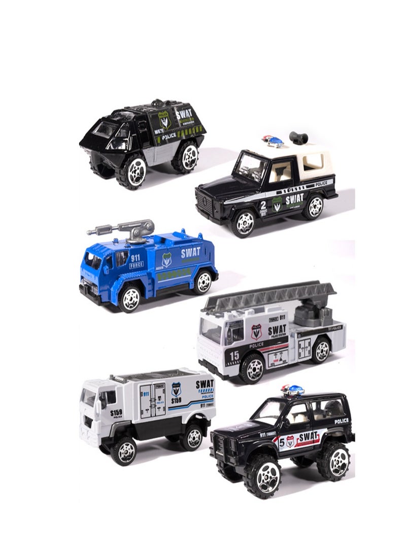 Alloy Car Set 6 SWAT Team Models