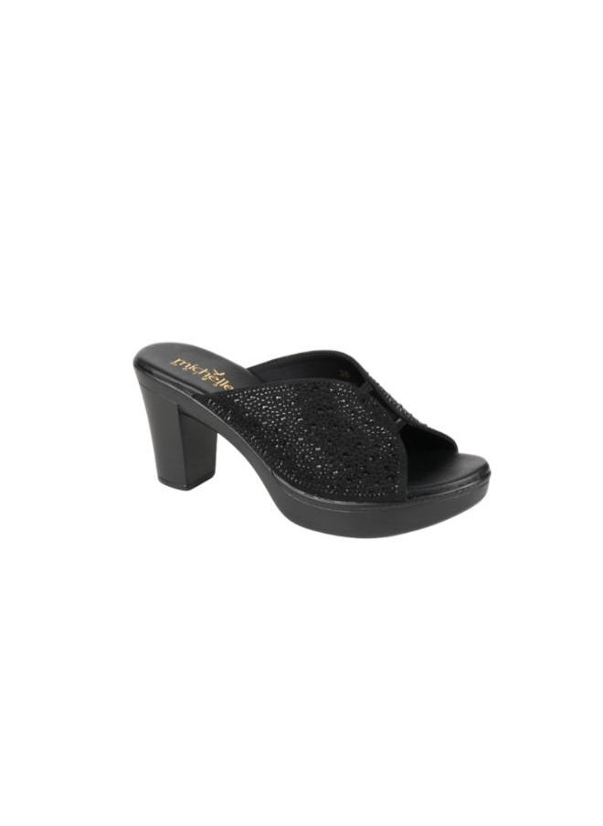 092-2892 Michelle Morgan Ladies Block Heel Sandals 314RC867 Black