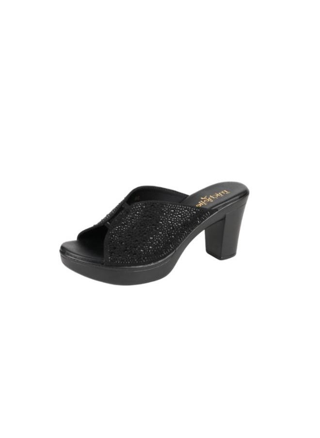 092-2892 Michelle Morgan Ladies Block Heel Sandals 314RC867 Black