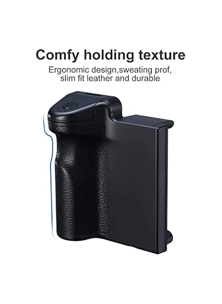 Phone Mount, Phone Mount with Remote Cell Phone Tripod Adapter Grip Holder with Detachable Wireless Shutter for iPhone Video Photo Shooting Suitable for travel Outdoor Shooting (Black)