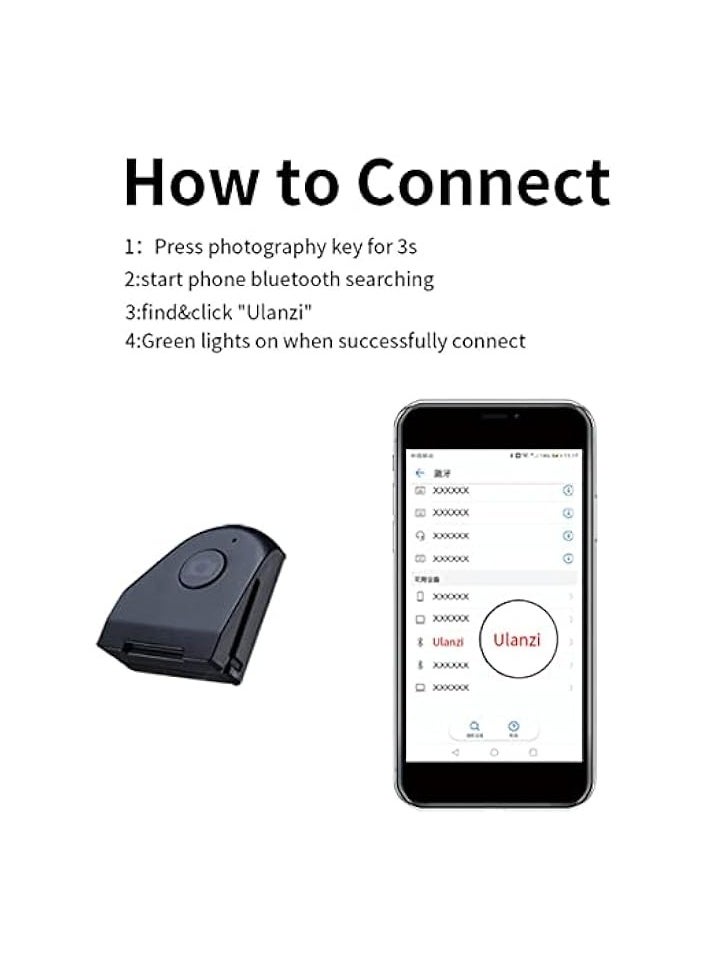 Phone Mount, Phone Mount with Remote Cell Phone Tripod Adapter Grip Holder with Detachable Wireless Shutter for iPhone Video Photo Shooting Suitable for travel Outdoor Shooting (Black)