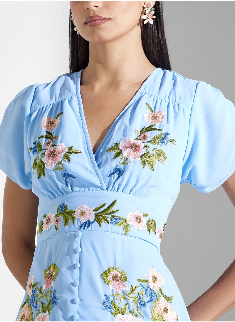 Floral Embroidered Dress