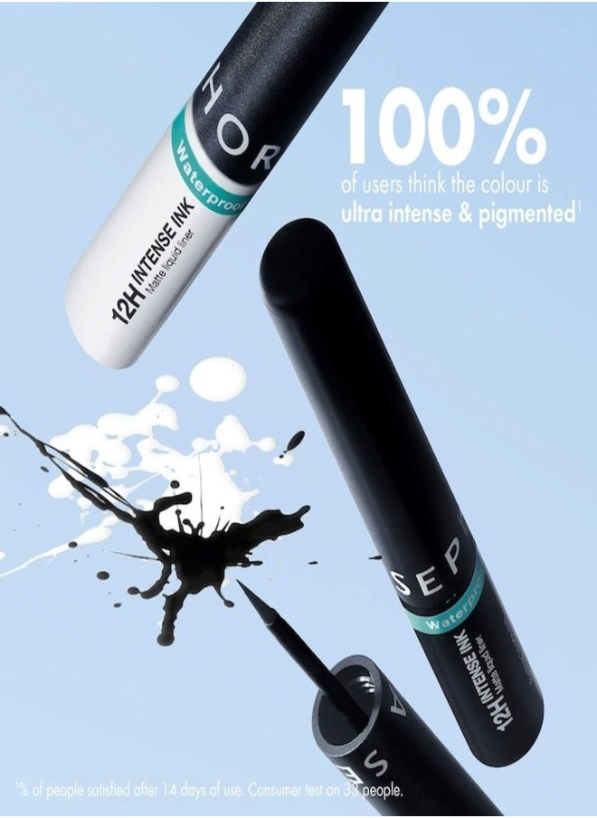 SEPHORA COLLECTION Intense Felt-Tip 12-Hour Longwear Waterproof Liquid Eyeliner – Precision, Smudge-Proof, Quick-Dry Formula –09 Pastel Blue, 2.8g